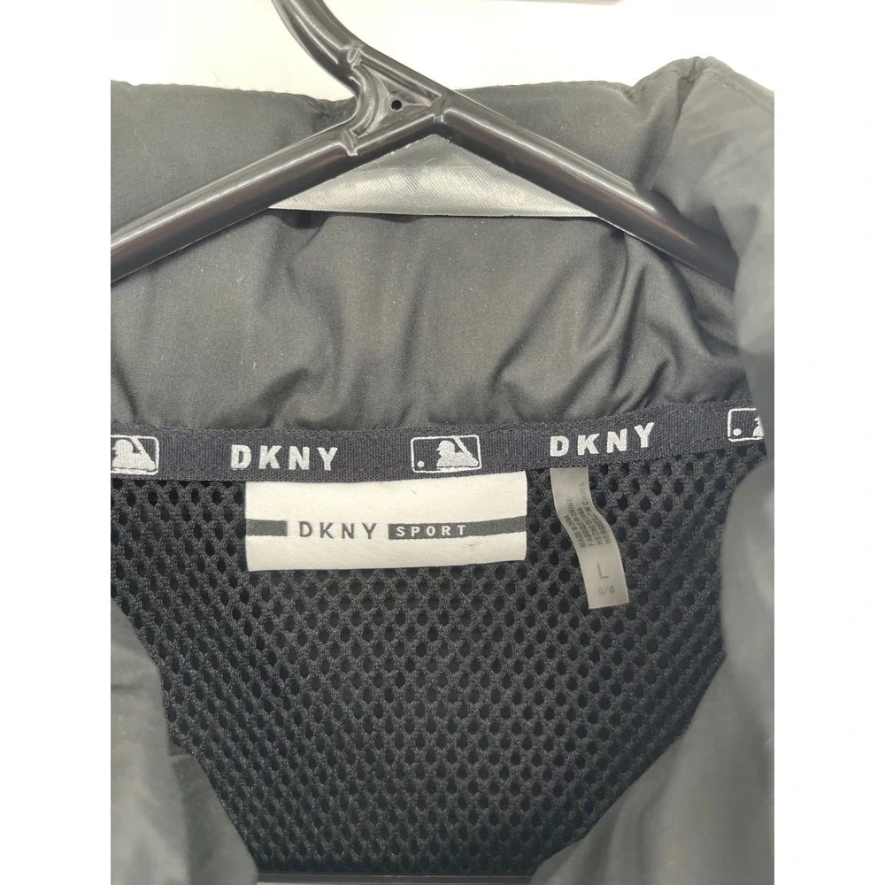 DKNY Sport MLB Seattle Mariners Windbreaker Jacket Full Zip Womens LG Black NEW - Picture 6 of 16
